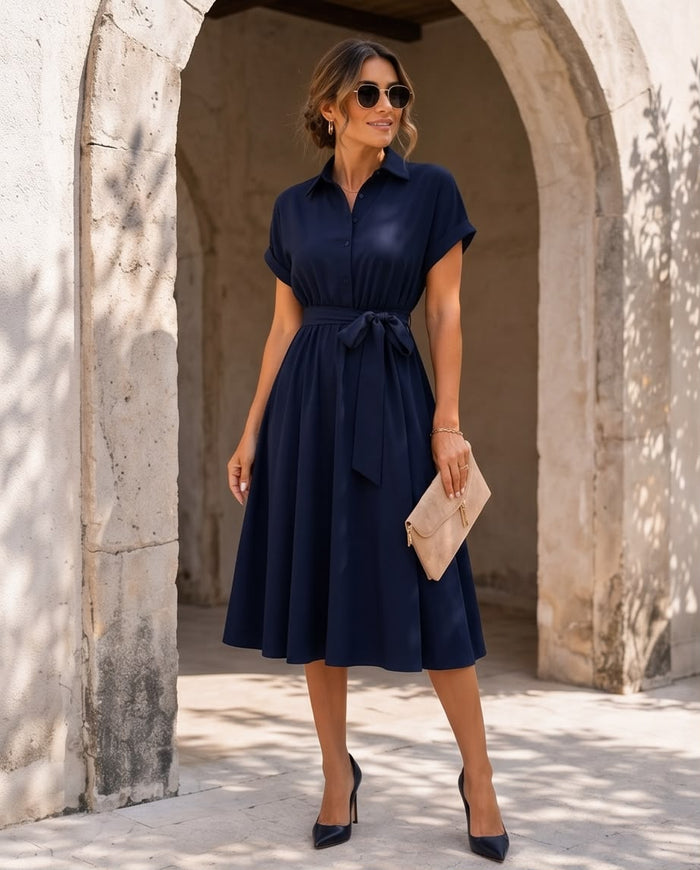 Serena Elegance Shirt Dress