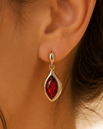 Vintage Red Teardrop Earrings for Women