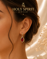 Vintage Red Teardrop Earrings for Women