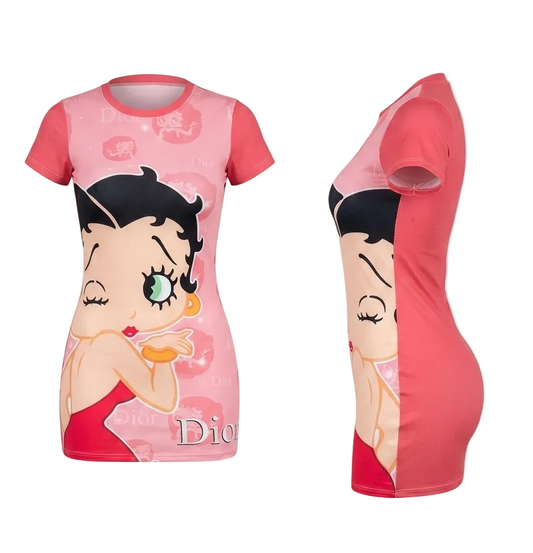 Cute Pink Style Women's Sports Dress