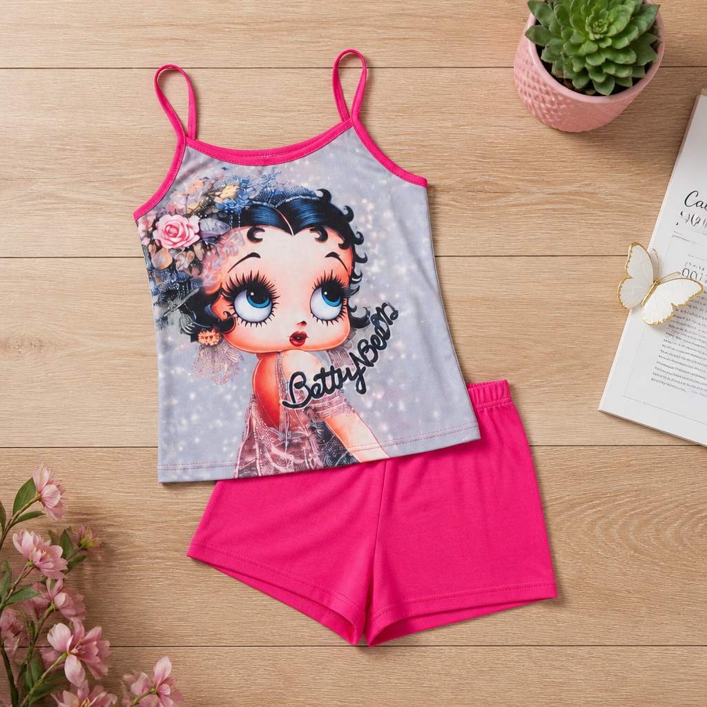 Women's Pajamas Short + Printed Top