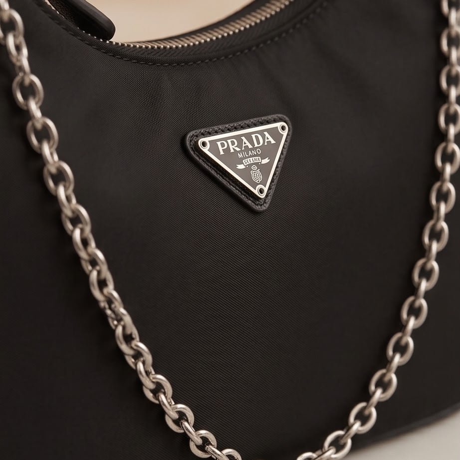 Prada Nylon Re-Edition 2005 Shoulder Bag Black