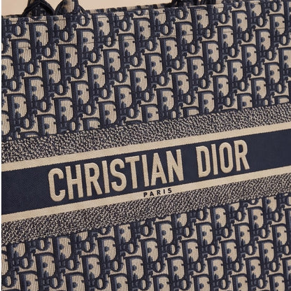 Christian dior Oblique Medium Book Tote Blue Multicolor