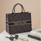 Christian dior Oblique Medium Book Tote Blue Multicolor