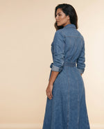 Grace Denim Midi Shirt Dress