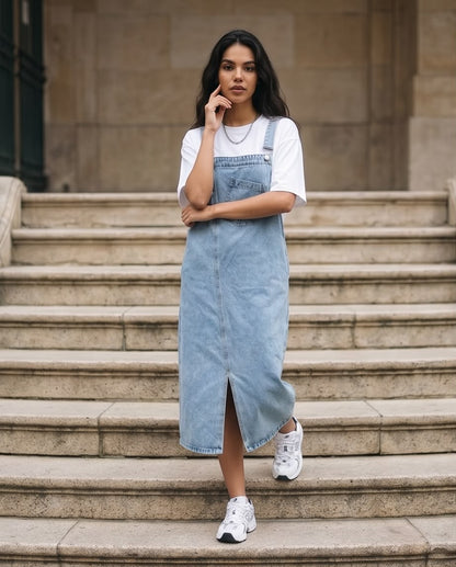 Harper Denim Overall Dress