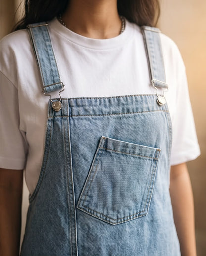 Harper Denim Overall Dress