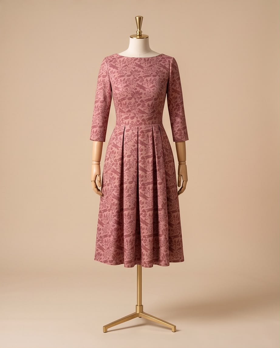 Rosalie Floral Elegance Midi Dress