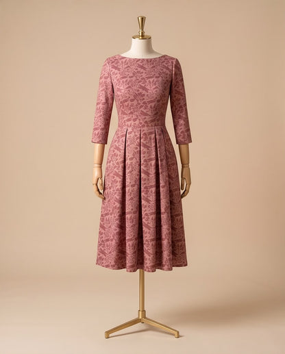 Rosalie Floral Elegance Midi Dress