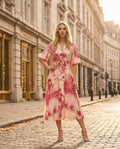 Rosewater Bloom Midi Dress