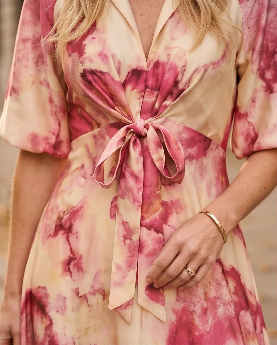 Rosewater Bloom Midi Dress