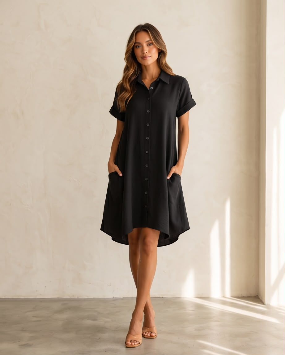 Amelia Button Pocket Dress