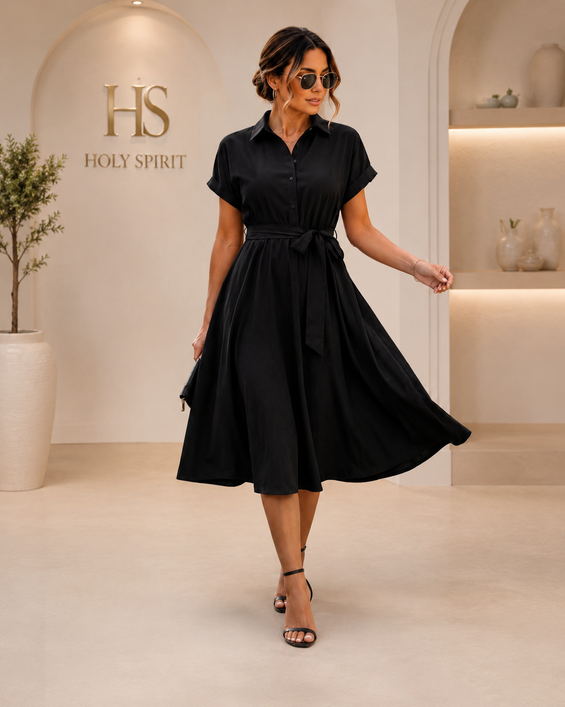 Serena Elegance Shirt Dress