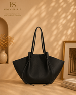 HS Luxe Drawstring Leather Tote Bag