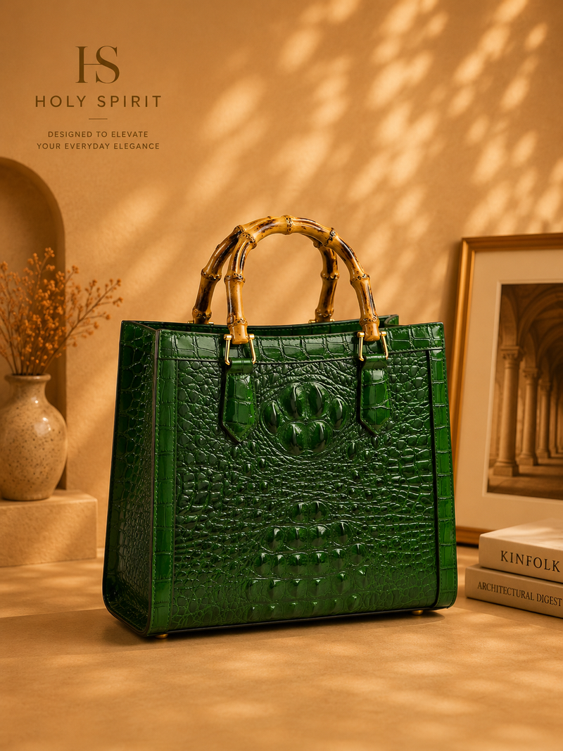 HS Bamboo Croc Tote Bag