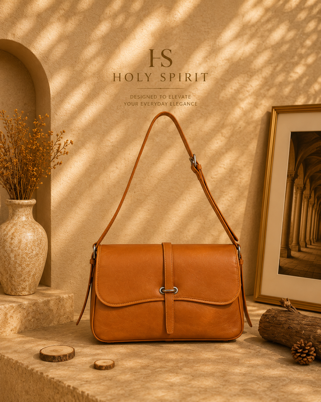 HS Heritage Leather Shoulder Bag