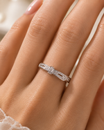 925 Sterling Silver Bow Crystal Ring