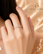 925 Sterling Silver Bow Crystal Ring