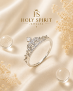 Elegant Rose Gold Crown Crystal Ring