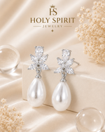 Luxury Pearl & Crystal Drop Earrings for Women