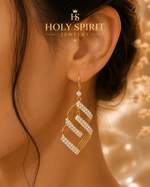 Luxury Geometric Crystal Drop Earrings for Women