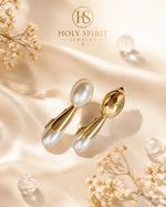 French Pearl Drop Earrings for Women