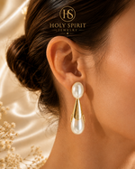 French Pearl Drop Earrings for Women