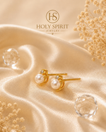 Classic Pearl Stud Earrings for Women