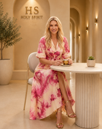 Rosewater Bloom Midi Dress