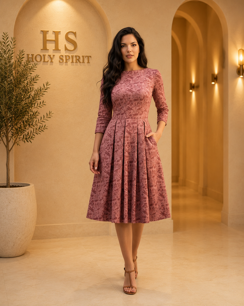 Rosalie Floral Elegance Midi Dress