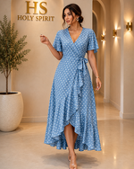 Grace Polka Dot Wrap Maxi Dress