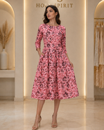 Rosalie Floral Elegance Midi Dress