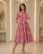 Rosalie Floral Elegance Midi Dress