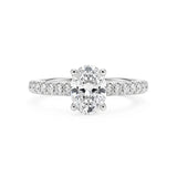 FDJZ-510-White Gold -5*7mm Pigeon Egg Moissanite