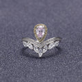 Crown Ring for Women in 925 Sterling Silver with Platinum Plated 0.03µm Coating and Zircon Inlay