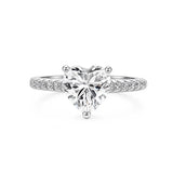 FDJZ-503-White Gold -6.5mm Heart-Shaped Moissanite