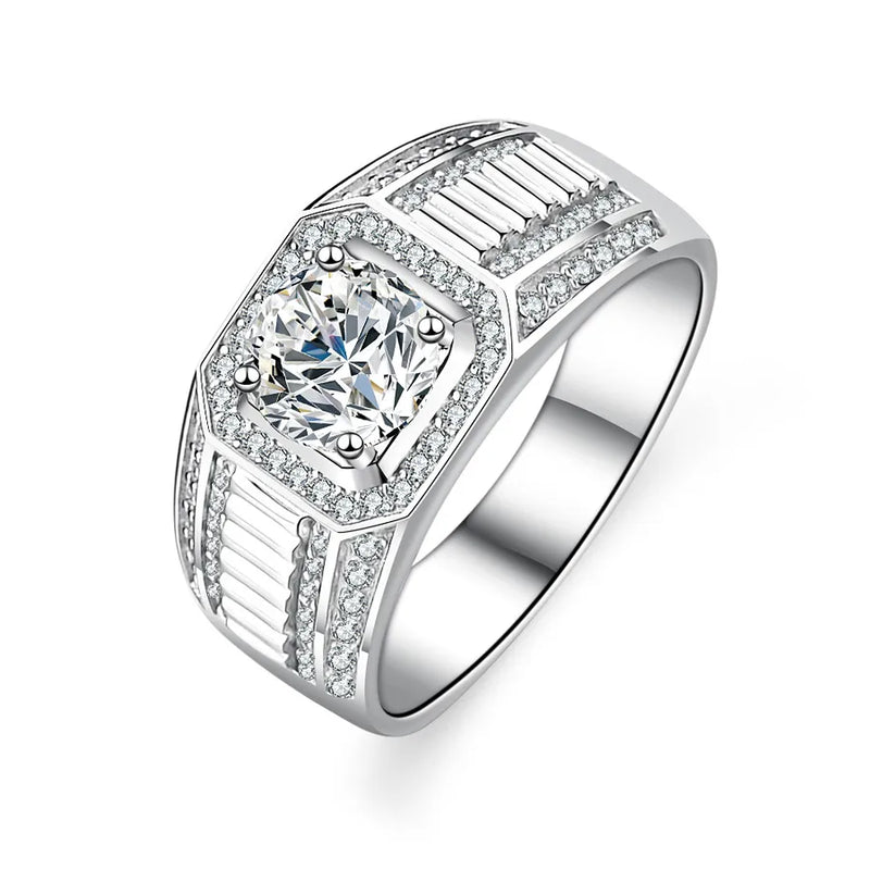 925 Sterling Silver Moissanite Zircon Heart Shape Rings